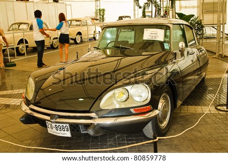 stock photo BANGKOK JUNE 25 Citroen DS21 Vintage cars on display in