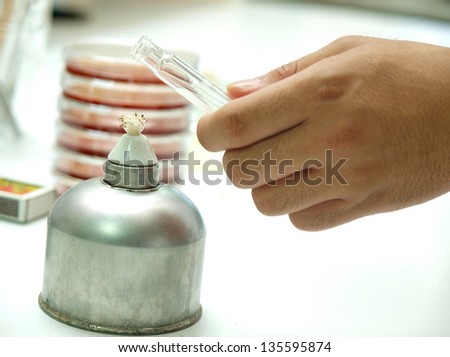 alcohol lamp for sterile technique in microbiology lab