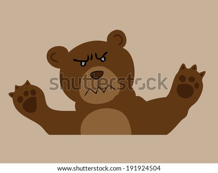 Brown bear aggressive angry emotion