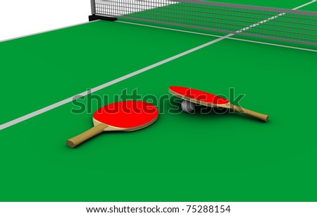 Ping pong table - computer rendered image