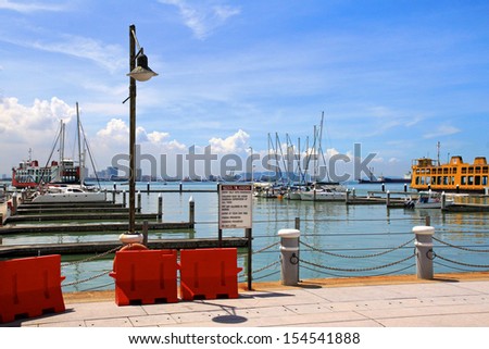 PENANG, MALAYSIA - APRIL 2012 : The Malaysias first inner city marina (Tanjong City Marina), Penang Wharf  in Penang, Malaysia on April 18, 2012. It is formerly known as the Church Street Pier.