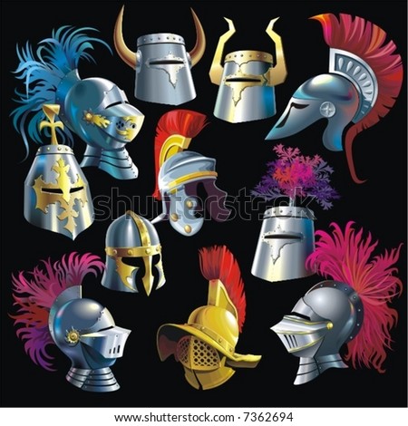 Helmets Stock Vector 7362694 : Shutterstock