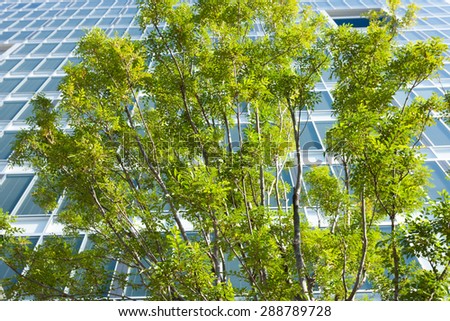 Fresh green office building