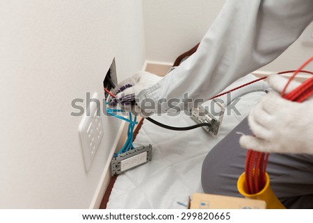 Wiring run cable in the house