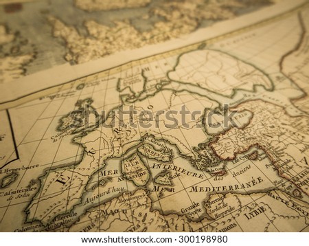 Old world map Europe