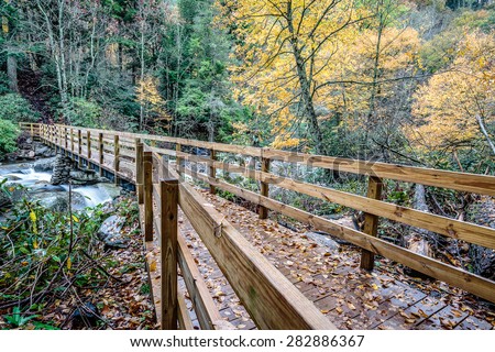 Great Smoky Mountains National Park - Bridge to Chimney Tops Trail  - Gatlinburg Pigeon Forge TN
