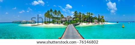 Maldives island Panorama Maldives island Panorama