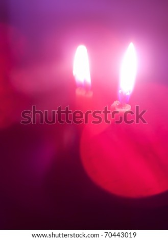two romantic candles