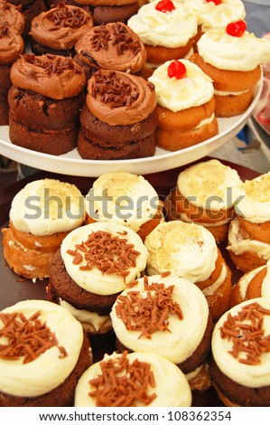 a variety of home baked cakes for sale