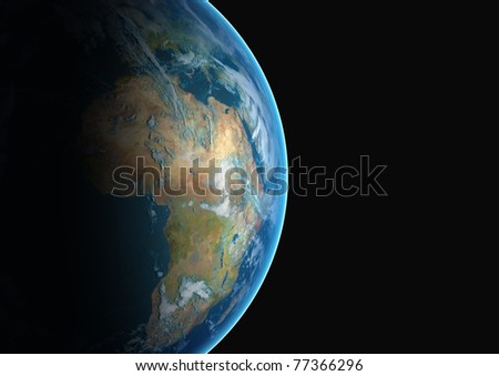 planet earth viewed from space and cropped to reveal the continent of Africa