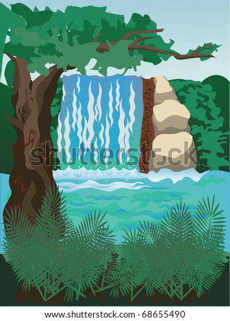 Cartoon Waterfall Medium... Images - Frompo