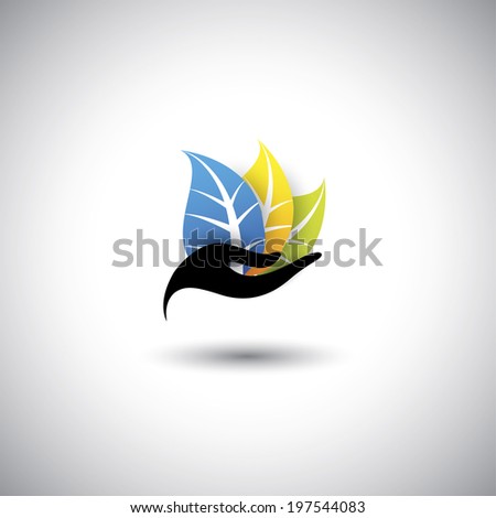 girl holding leaves spa or eco concept vector graphic icon This illustration also represents beauty business natural products nature conservation & protection beauty parlors & boutiques girl holding leaves spa or eco concept vector graphic icon This illustration also represents beauty business natural products nature conservation & protection beauty parlors & boutiques