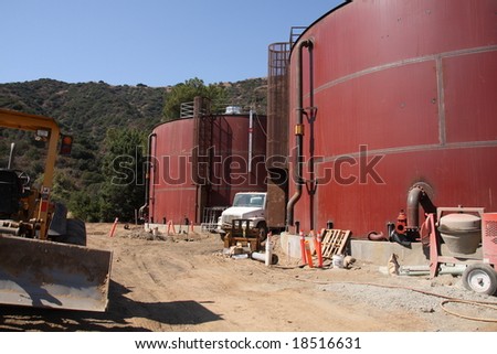 Water Storage Tanks under Construction