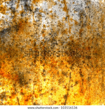 bright rusty surface, orange yellow background