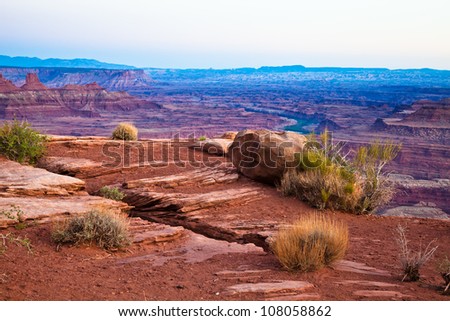 Ledge over looking Canyon Lands