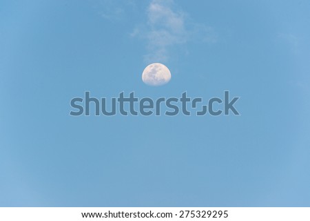 the moon and skyscape in Thailand