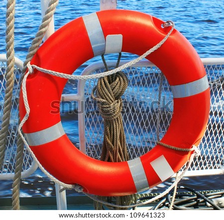 Safety ring on the ship