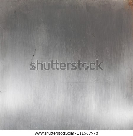 Shiny brushed silver metal surface