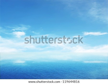 Beautiful Sea On Sunny Day With Blue Sky