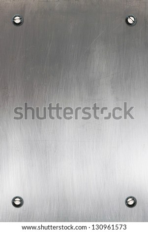 Shiny Brushed Metallic Plate Surface