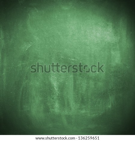 Cleaned green chalk board  surface
