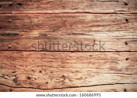 Old grunge wooden board with nails