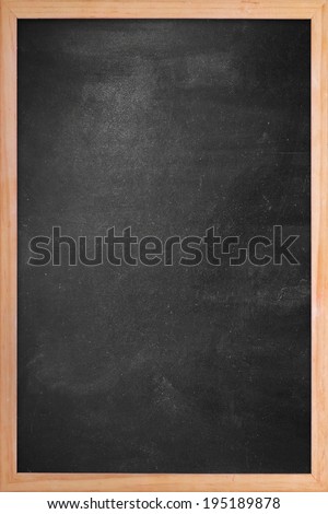 Clean chalk board in wooden frame Clean chalk board in wooden frame