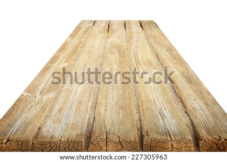 Wooden path or table for picnic