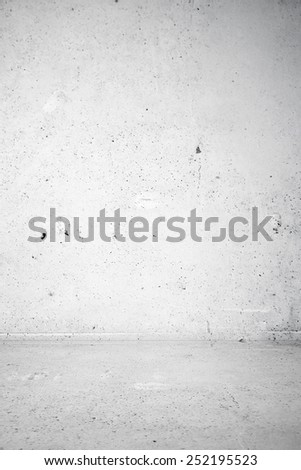 Plaster wall in industrial room