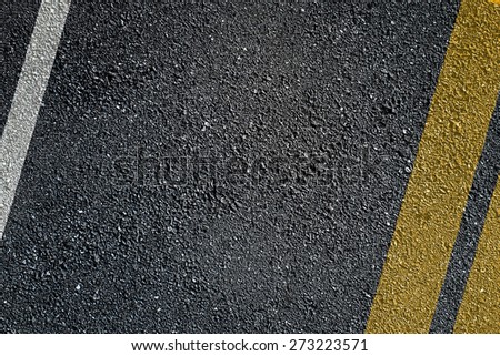 Asphalt surface of road with lines