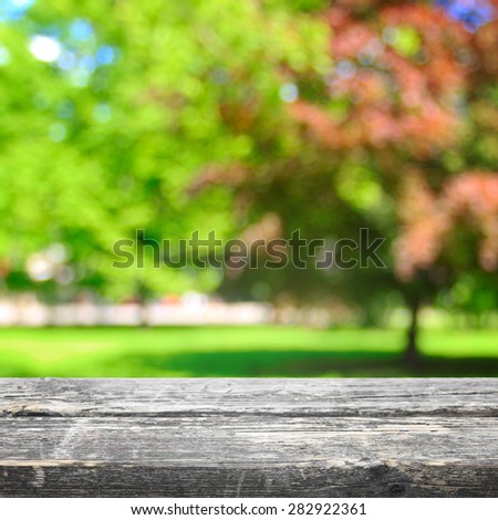 Wood in the park for picnic on hot summer day