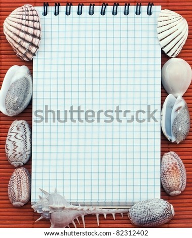 Notepad with the sea decoration