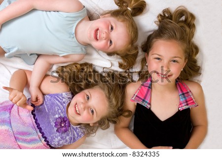 three sisters having fun