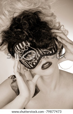 Beautiful Woman In An Elegant Mask