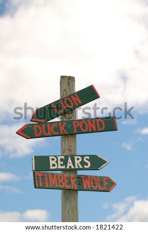 stock photo : Zoo sign