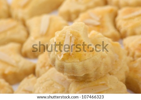 pattern and detailed of pastries with a wash of egg yolks and cheese