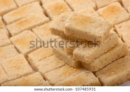 pattern of rectangular-shaped pastry with egg yolk wash