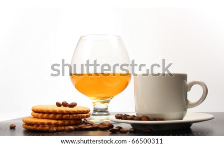 Whiskey, coffee and biscuits