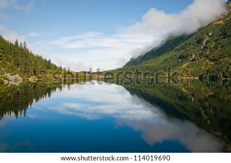 Landscape. Lake Sea Eye in the Tatra mountains