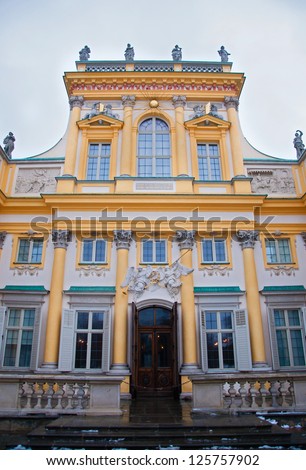 Wilanow Palace in Warsaw, Poland.