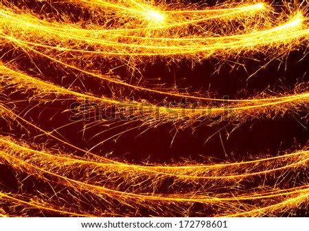 abstract background with sparks and fire