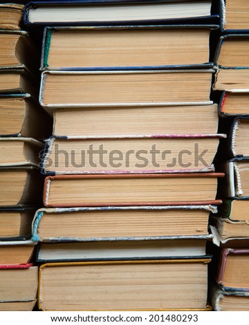 old books on the shelf