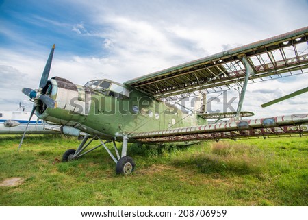 old historic airplane on the ground