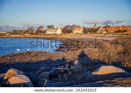 A small town by the sea in Sweden