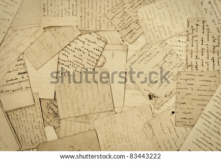 Old Paper, Old Letters, Background Stock Photo 83443222 : Shutterstock