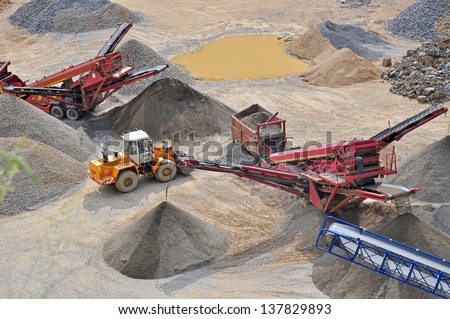 Mining machine, stone quarry.