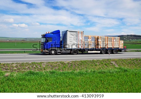 Truck transportation goods delivery spedition