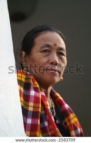 Nepali Hindu Woman at Window