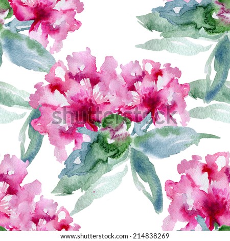 Floral pattern Watercolor seamless background Pink peonies Floral pattern Watercolor seamless background Pink peonies