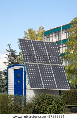 solar battery for reception of energy in the city